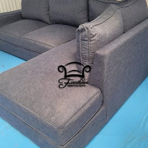 Six seater L shape dark grey